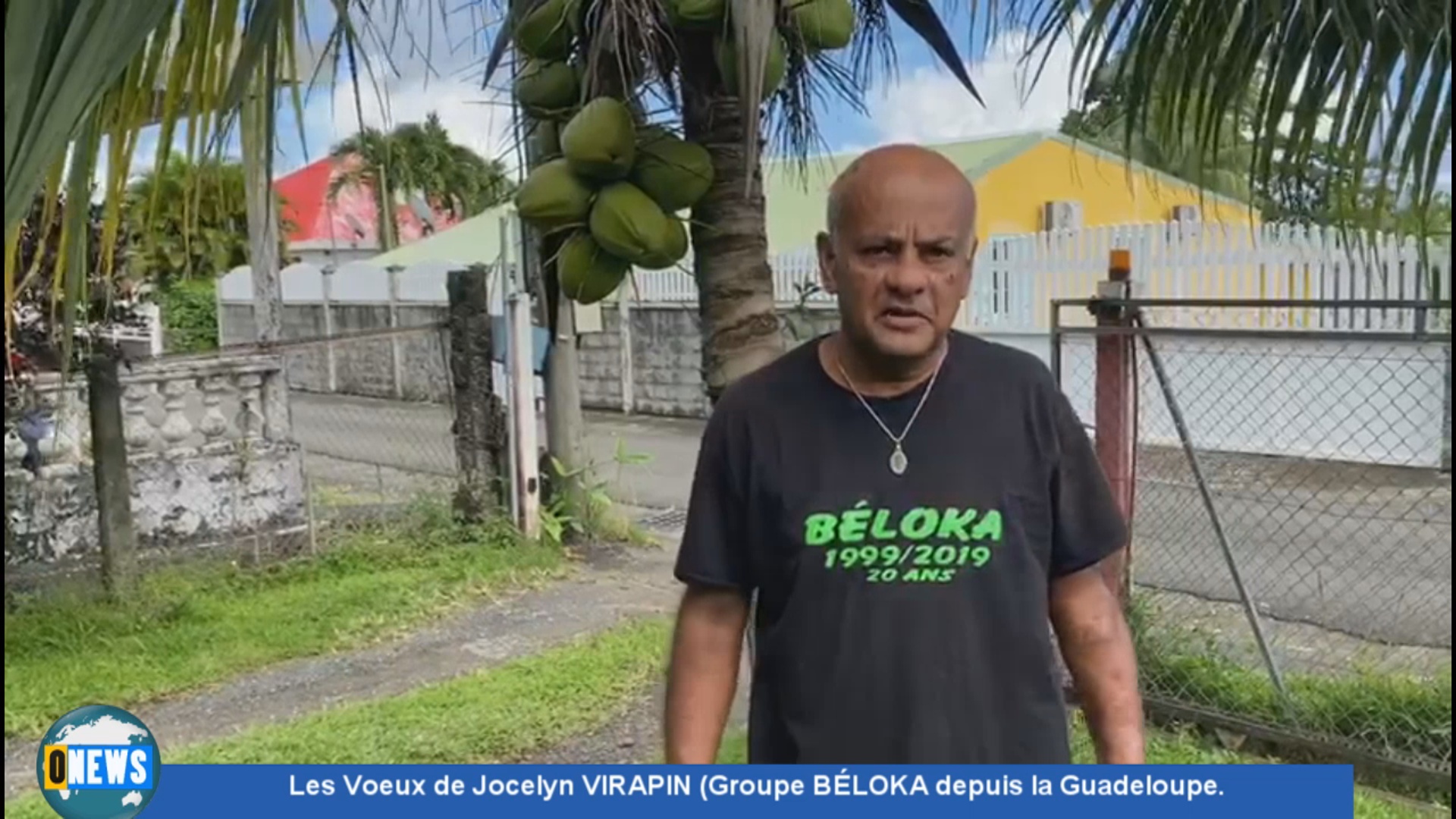 Onews Spécial voeux.Les voeux de Jocelyn VIRAPIN groupe Béloka depuis La Guadeloupe