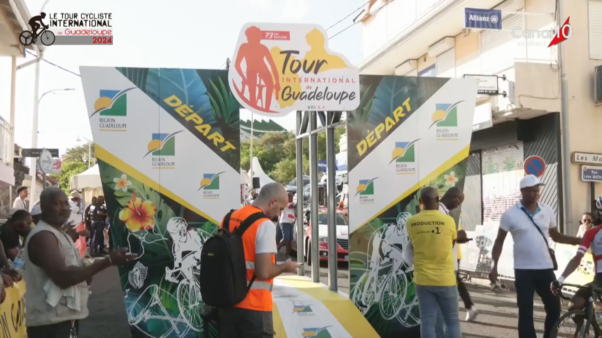 Guadeloupe. 73 ème édition du tour cycliste. Le Prologue remporté par le Colombien Wilson PENA