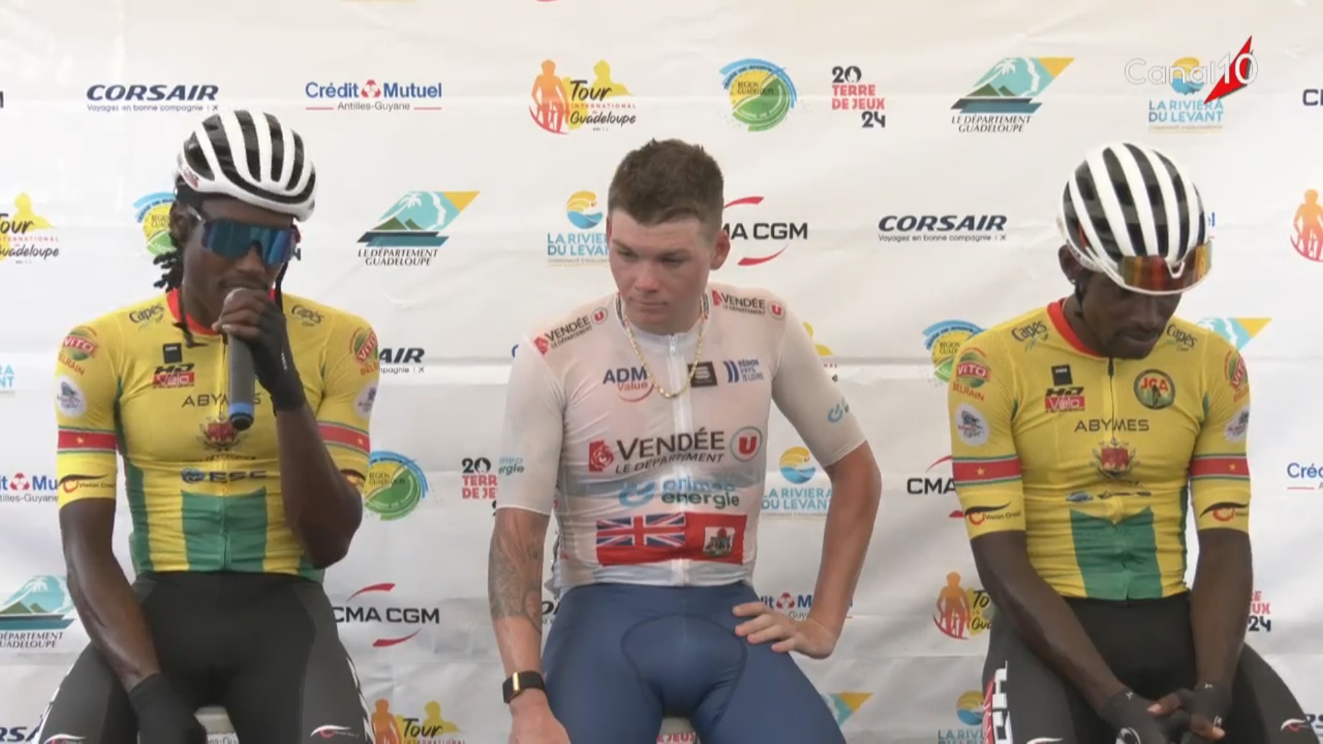 Guadeloupe. Victoire au sprint de Kaden Hopkins lors de la 3e étape