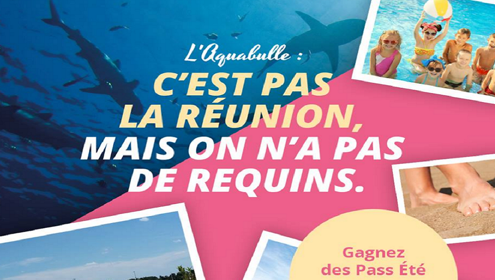 Les réunionnais choqués par la pub d’un centre aquatique … qui utilise la crise requin (Freedom)