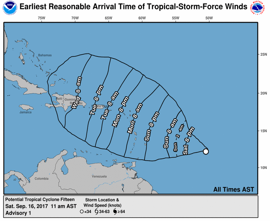 [Météo] Saint-Martin et Saint-Barthélemy placés en vigilance Jaune à l’approche de la tempête tropicale Maria.