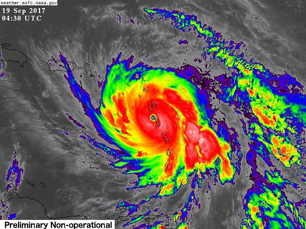 OURAGAN MARIA. Bulletin météo du 19 septembre à 03h00