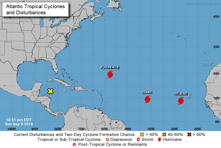 Météo . ISAAC DEVIENT LE CINQUIEME OURAGAN DE LA SAISON ATLANTIQUE 2018( Source NHC)