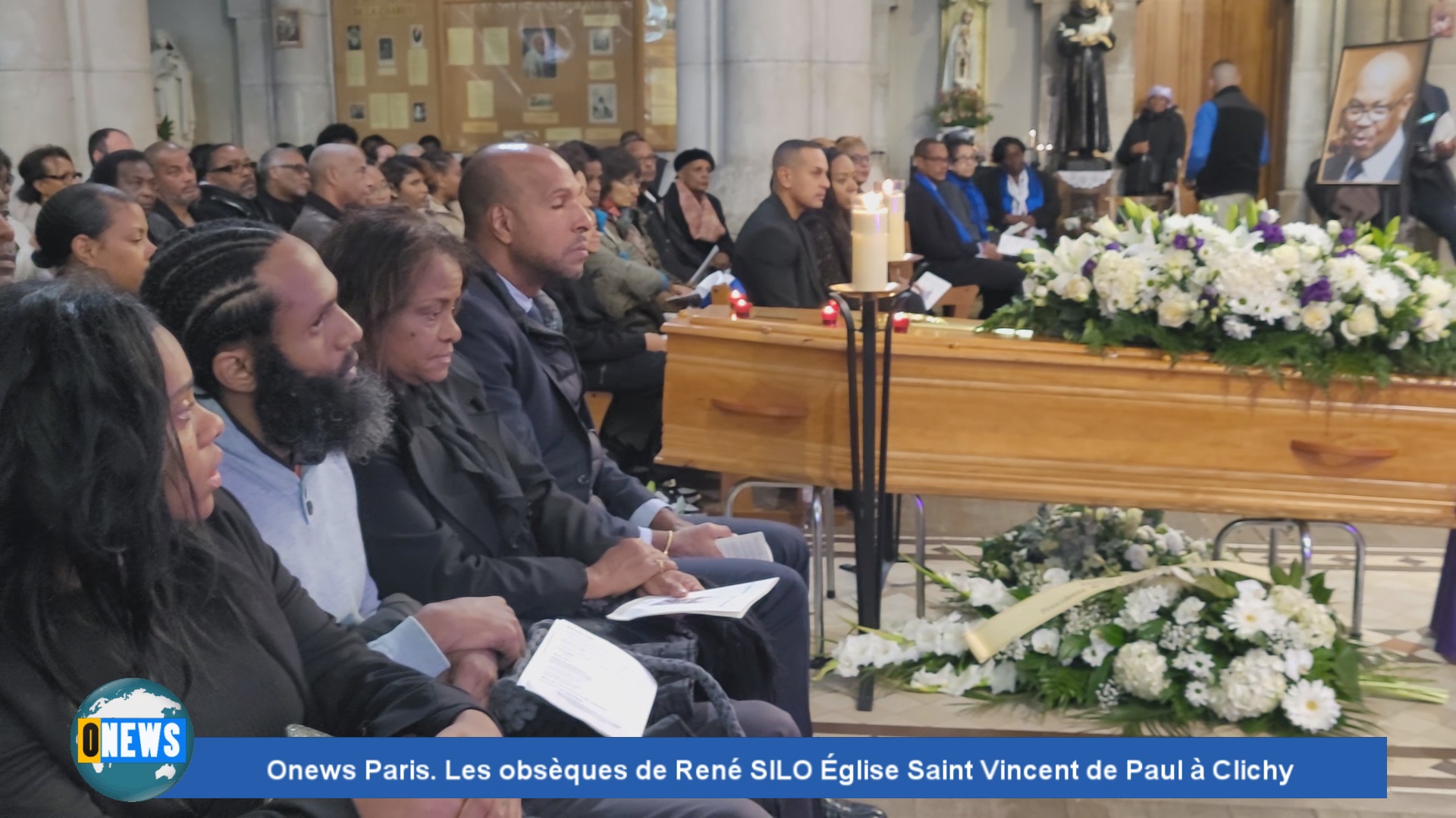 Onews Paris.Les obsèques de René SILO Église Saint Vincent de Paul à Clichy