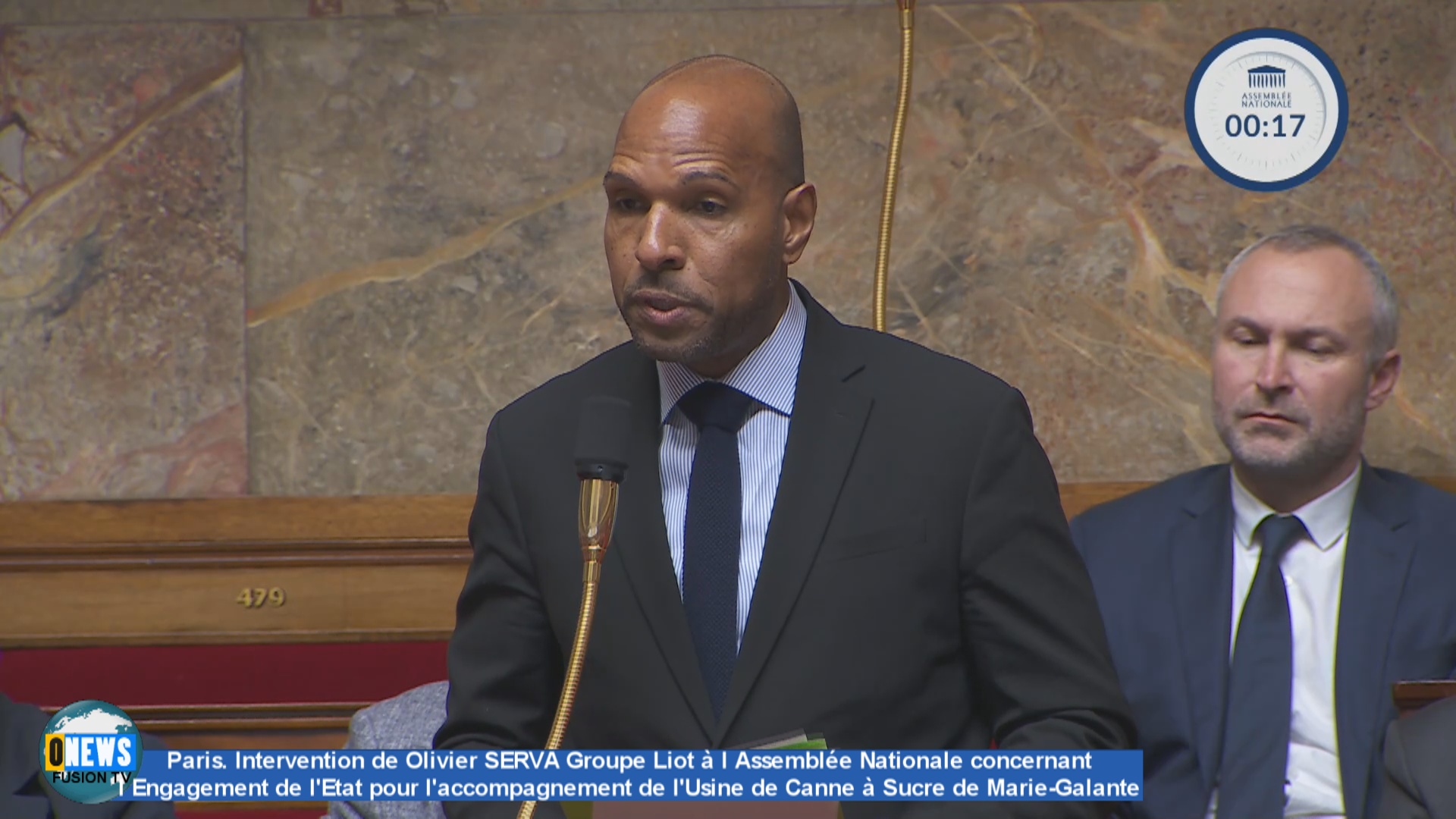 Paris. Intervention de Olivier SERVA Groupe Liot à l Assemblée Nationale concernant l Engagement de l’Etat pour l’accompagnement de l’Usine de Canne à Sucre de Marie-Galante