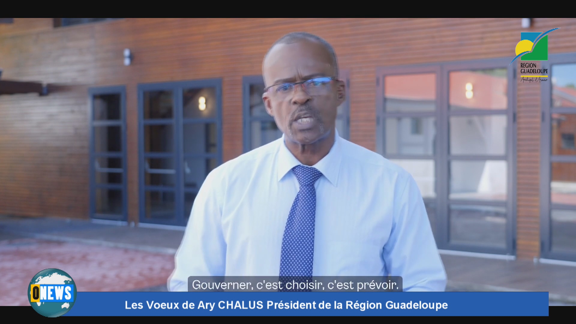 Onews Guadeloupe. Les voeux de Ary CHALUS Président de la Région Guadeloupe